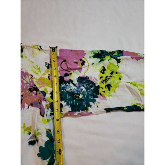 Premise Womens Belize City Floral Lace-Trim Tunic Top Linen/Rayon Blend Size XXL - Picture 15 of 16